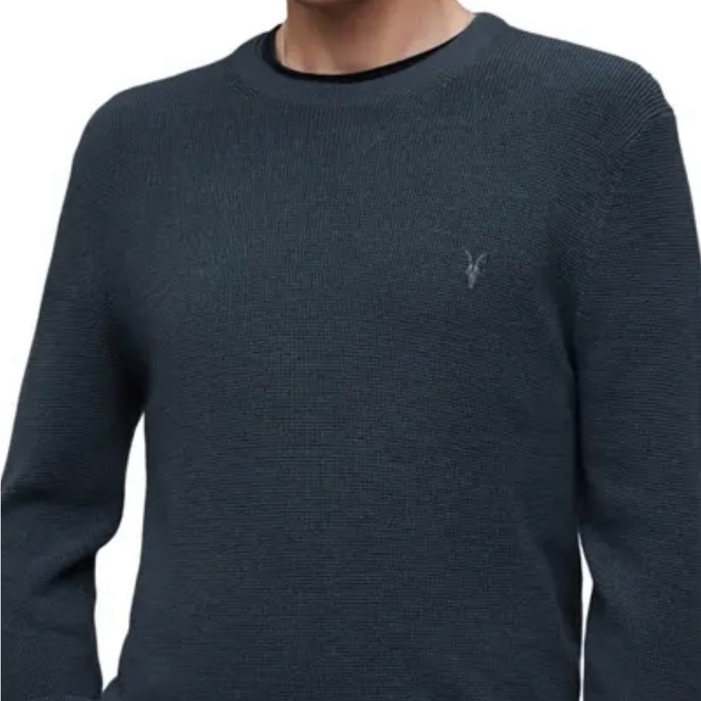 All Saints Structure Sweatshirt Rias Crew Waffle Knit Size XS
